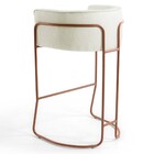 Kit 4 Banquetas Decorativas Base Aço Cobre Betina B-309 Velud