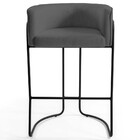 Kit 4 Banquetas Decorativas Base Aço Preto Betina C-03 Corano