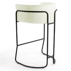 Kit 4 Banquetas Decorativas Base Aço Preto Betina C-26 Corano