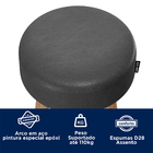 Kit 4 Banquetas Decorativas Berlin Courino Preto Salaone