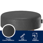 Kit 4 Banquetas Decorativas Berlin Courino Preto Salaone