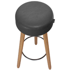 Kit 4 Banquetas Decorativas Londres Courino Preto Salaone