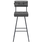 Kit 4 Banquetas Decorativas Madri Courino Preto Salaone