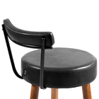 Kit 4 Banquetas Decorativas Napoles Courino Preto Salaone