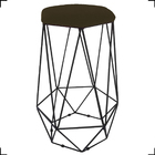 Kit 4 Banquetas Decorativas Para Bar Hexágonal Aramado Base P