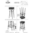 Kit 4 Banquetas Dubai Alta 70cm - Salaone