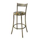 Kit 4 Banquetas Em Aço E Junco México Floral Hibisco Amarelo