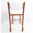 Kit 4 Banquetas Empilhável Cobre Alta Assento E Encosto Branc