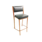 Kit 4 Banquetas Empilhável Cobre Alta Assento E Encosto Preto