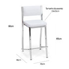 Kit 4 Banquetas Empilhável Cromada Altura 65cm Assento E Enco