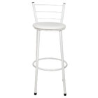 Kit 4 Banquetas Epoxi Branco Assento Branco