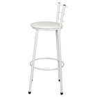 Kit 4 Banquetas Epoxi Branco Assento Branco