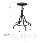 Kit 4 Banquetas Estofadas Cozinha Industrial Loft Giratória W