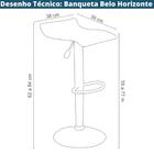 Kit 4 Banquetas Giratória Belo Horizonte Wave Rivatti Assento