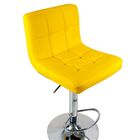Kit 4 Banquetas Gomos Amarela Para Cozinha