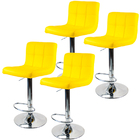 Kit 4 Banquetas Gomos Amarela Para Cozinha