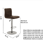 Kit 4 Banquetas Gomos Marrom Café