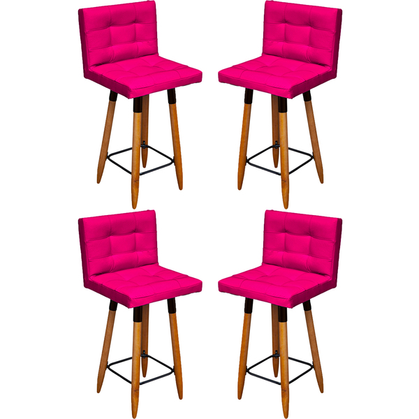 Kit 4 Banquetas Grace Alta Para Areá Gourmet E Balcão Área Go