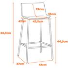 Kit 4 Banquetas Ipanema Média Fratini 86,50 cm (altura) em Po