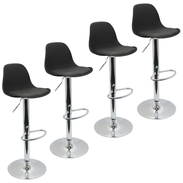 Kit 4 Banquetas Joly Luisa Eames Saarinen Base Giratória Crom