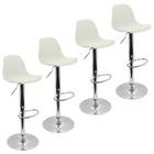 Kit 4 Banquetas Joly Luisa Eames Saarinen Base Giratória Crom