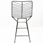 Kit 4 Banquetas Média Para Balcão Bertoia Retrô Cor Grafite A