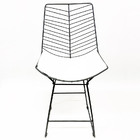 Kit 4 Banquetas Média Para Balcão Bertoia Retrô Cor Grafite A