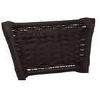 Kit 4 Banquetas Médias Preta Com Encosto Junco Argila Assento