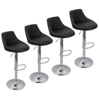 Kit 4 Banquetas Milano Carmel Estofada Giratória C/ Regulagem