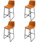 Kit 4 Banquetas Oxford Verner Fratini 100 Cm (altura) Poliure