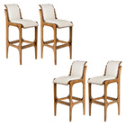 Kit 4 Banquetas Para Cozinha Americana 37 X 101 Cm Barcelona