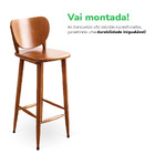 Kit 4 Banquetas Para Cozinha Americana Bar Alta Bistro Madeir