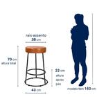 Kit 4 Banquetas Roma 70cm Couríssimo - Salaone