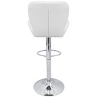 Kit 4 Banquetas Slim Estofada Giratória C/ Regulagem - Branco