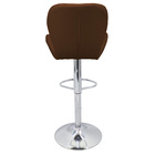 Kit 4 Banquetas Slim Estofada Giratória C/ Regulagem - Marrom