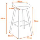 Kit 4 Banquetas Toledo Fratini 83 (altura) Revestimento Polip