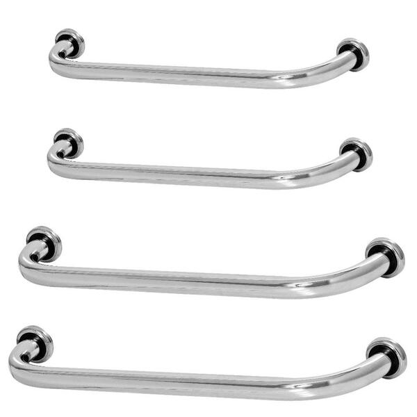Kit 4 Barras De Apoio De Segurança Para Banheiro 40cm E 80cm