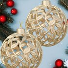 Kit 4 Bolas Decoração Natalina Árvore De Natal Dourada 10cm