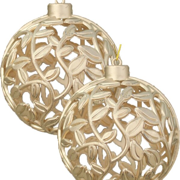 Kit 4 Bolas Decoração Natalina Árvore De Natal Dourada 10cm