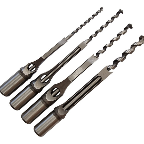 Kit 4 Brocas Furo Quadrado 1/4 A 1/2 Furadeira De Bancada