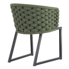 Kit 4 Cadeira Bali Alumínio Em Tricô Náutico E Mesa Trama Ori