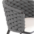 Kit 4 Cadeira Bali Alumínio Em Tricô Náutico E Mesa Trama Ori