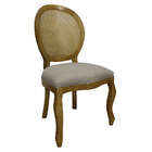 Kit 4 Cadeira Com Palhinha Rattãn Verniz Mel E Linho Bege Esc