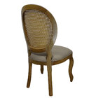 Kit 4 Cadeira Com Palhinha Rattãn Verniz Mel E Linho Bege Esc