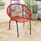 Kit 4 Cadeira De Área Eclipse Tramado Fibra Sintética E Aço