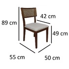 Kit 4 Cadeira De Jantar Com Palhinha Moderna Madeira Maciça B