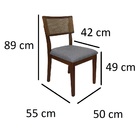 Kit 4 Cadeira De Jantar Com Palhinha Moderna Madeira Maciça C