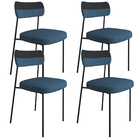 Kit 4 Cadeira Decorativa Estofada Sala De Jantar Melina F01 L