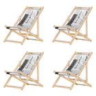 Kit 4 Cadeira Espreguiçadeira Dobrável S/b-jornal