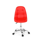 Kit 4 Cadeira Office Eiffel Botonê Base Giratória  Vermelha